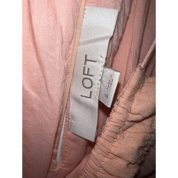 LOFT Maxi Dress Womens Small Tiered Ruffle Lined Flowy Peach Cottage Peasant - Picture 4 of 7